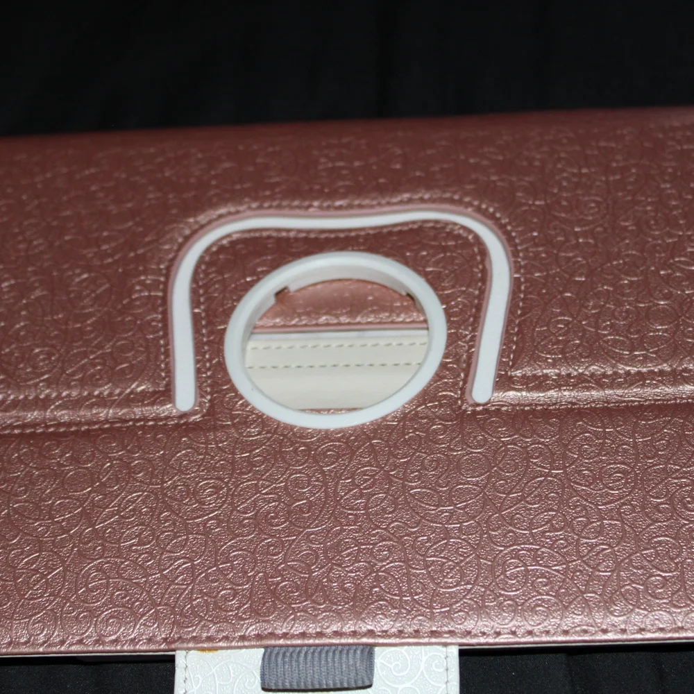 Gold and White Folio Tablet Cover with Textured Design
